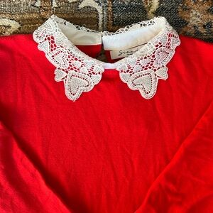 Detail collar sweater size small